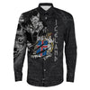 Iceland Wolf Viking Long Sleeve Button Shirt