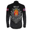 Norway Raven Odin Viking Country Long Sleeve Button Shirt