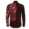 Odin Circle Red Long Sleeve Button Shirt