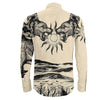 Viking Wolf Skoll Vintage Style Long Sleeve Button Shirt