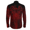 Vegvisir Raven Red Viking Long Sleeve Button Shirt