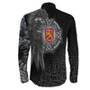 Finland Raven Viking Long Sleeve Button Shirt