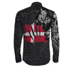 Denmark Wolf Viking Long Sleeve Button Shirt