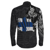 Finland Wolf Viking Long Sleeve Button Shirt