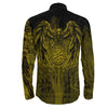 Vegvisir Raven Gold Viking Long Sleeve Button Shirt