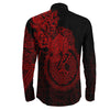 Sleipnir Red Viking Long Sleeve Button Shirt