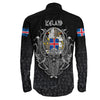 Iceland Raven Odin Viking Country Long Sleeve Button Shirt
