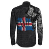 Iceland Wolf Viking Long Sleeve Button Shirt