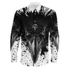 Raven Brush Style Long Sleeve Button Shirt