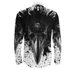Raven Brush Style Long Sleeve Button Shirt