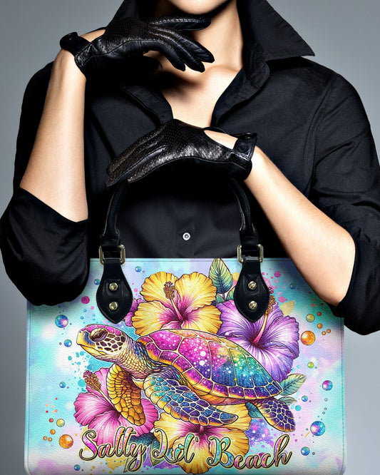 Salty Lil' Beach Turtle Leather Handbag