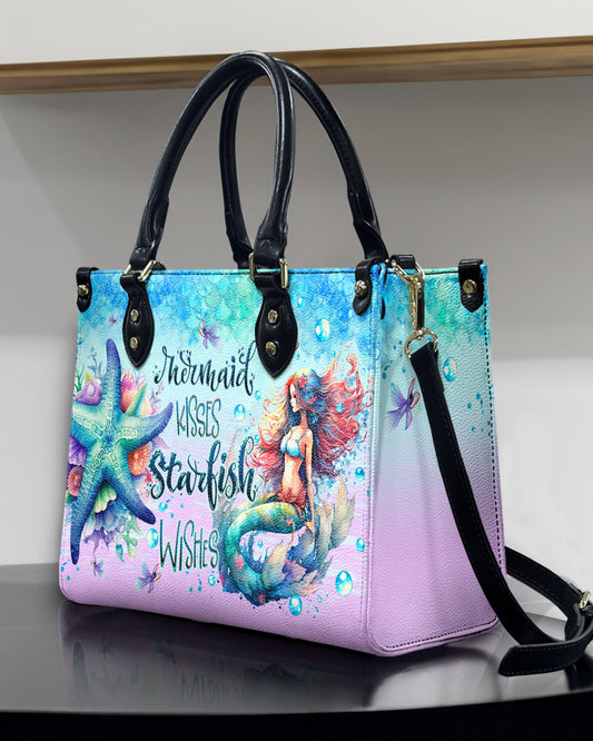 Mermaid Kisses Starfish Wishes Leather Handbag