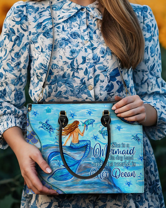 She Is A Mermaid Leather Handbag