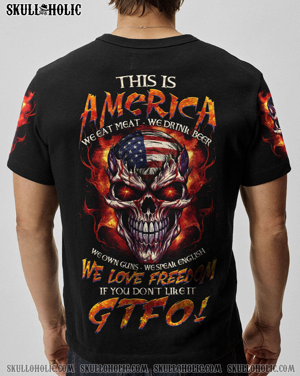 THIS IS AMERICA SKULL ALL OVER PRINT - TLTW1305233