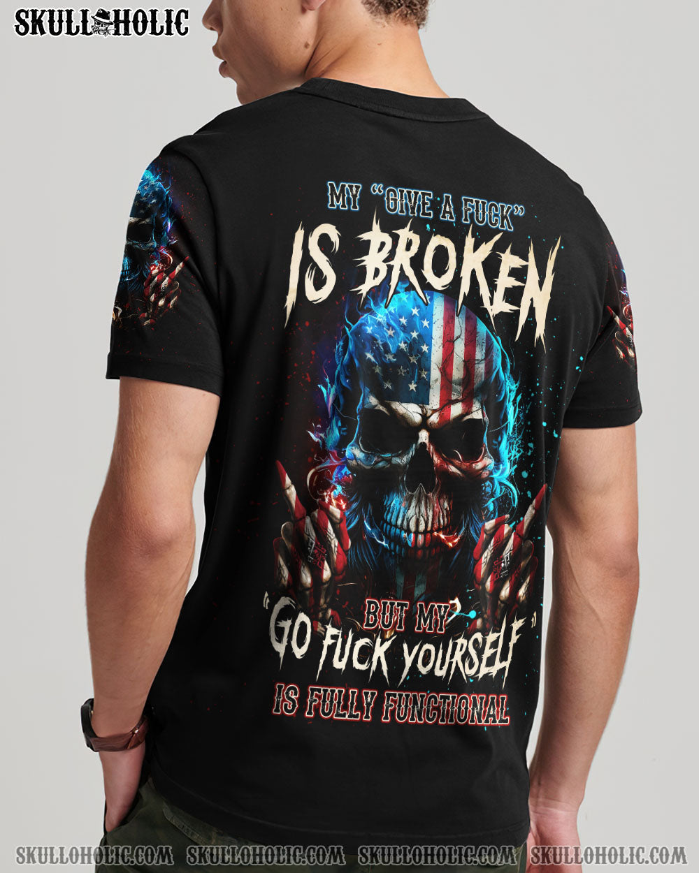 MY GIVE A F FLAG SKULL ALL OVER PRINT - TLNT2104231