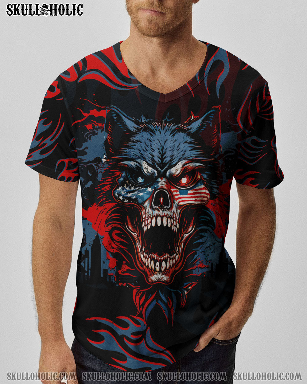 YOUR FIRST MISTAKE WOLF AMERICA FLAG ALL OVER PRINT - TLTR1004234