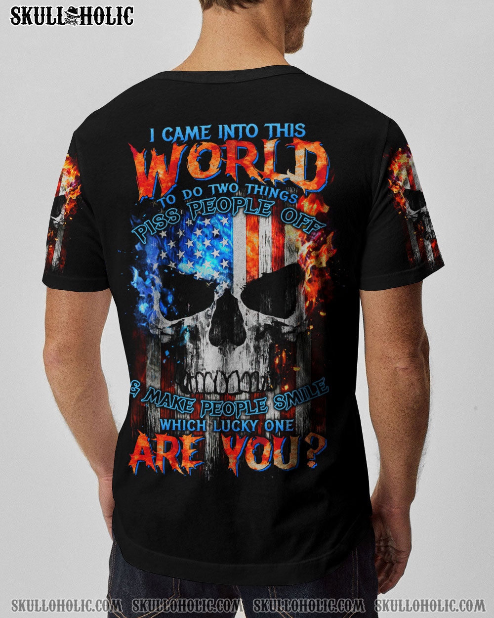 WHICH LUCKY ONE ARE YOU SKULL FLAG ALL OVER PRINT - TLTW1004233