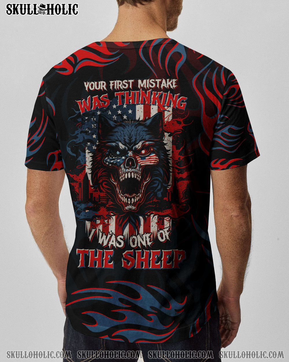 YOUR FIRST MISTAKE WOLF AMERICA FLAG ALL OVER PRINT - TLTR1004234