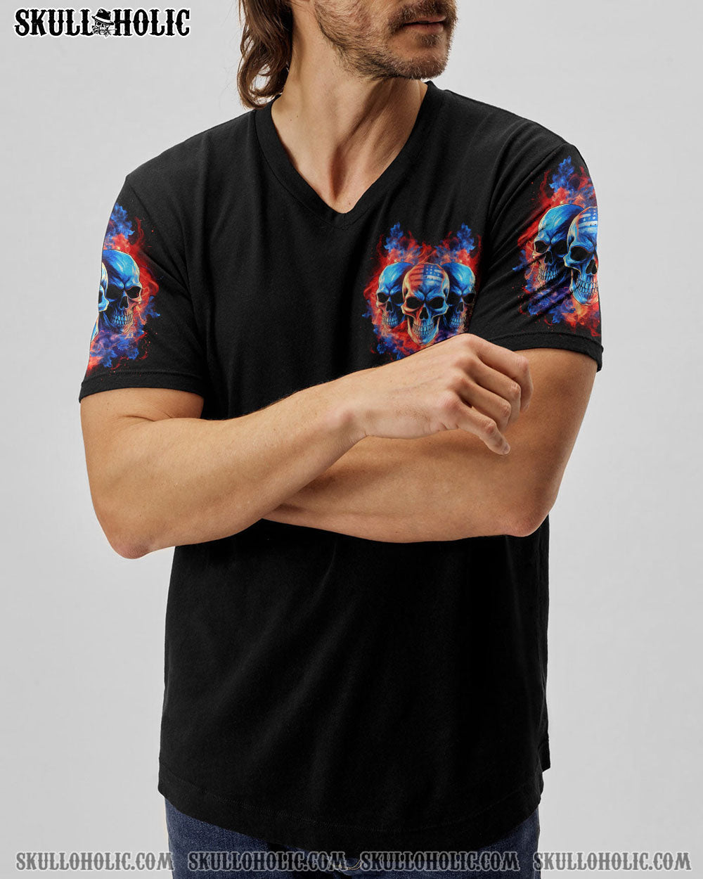 I BELIEVE IN RESPECT 3 SKULLS ALL OVER PRINT - TLNT1205233
