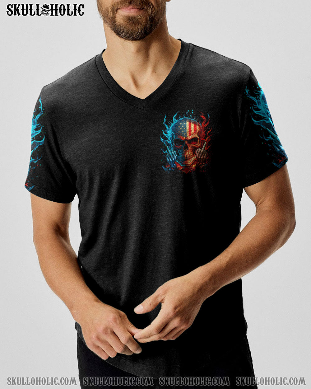 MY GIVE A F IS BROKEN FLAG SKULL ALL OVER PRINT - YHLN2604231