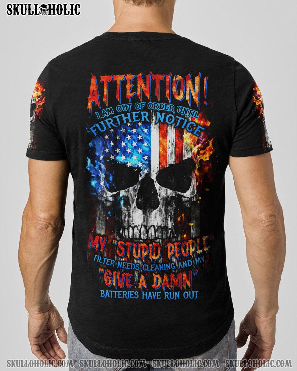 ATTENTION I AM OUT OF ORDER SKULL FLAG ALL OVER PRINT - TLTW2704233
