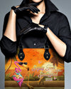 Sandy Toes Sunkissed Nose Flamingo Leather Handbag