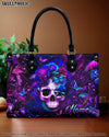GLOWING SKULL FLOWER LEATHER HANDBAG - YHLT0208243