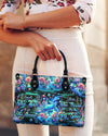 Smell The Sea Feel The Breeze Turtle Leather Handbag