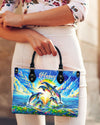 Colorful Dolphin Leather Handbag
