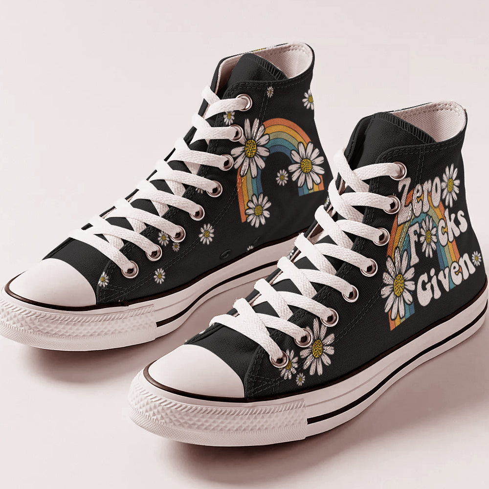 ZERO F GIVEN DAISY RAINBOW HIGH TOP CANVAS SHOES - TY0410221