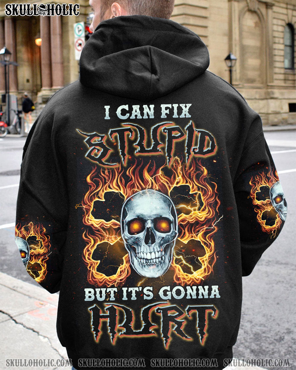 I CAN FIX STUPID BUT IT'S GONNA HURT BONES SKULL ALL OVER PRINT - TLNZ1803232
