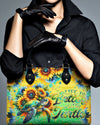 Life Is Better With Turtle Sunflower Leather Handbag