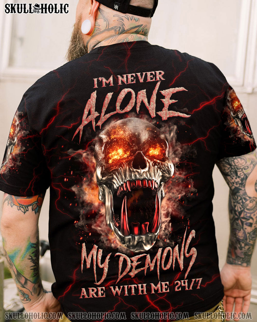 I'M NEVER ALONE SKULL DEMON ALL OVER PRINT - YHLN1406233