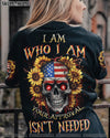 I AM WHO I AM SKULL SUNFLOWER FLAG ALL OVER PRINT - TLNZ1605231