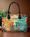 Smell The Sea Feel The Breeze Seahorse Leather Handbag