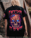 FREEDOM IS NEVER GIVEN IT IS WON ALL OVER PRINT - TYTD1905231