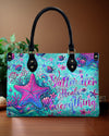 Saltwater Heals Everything Starfish Leather Handbag