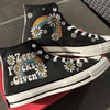 ZERO F GIVEN DAISY RAINBOW HIGH TOP CANVAS SHOES - TY0410221