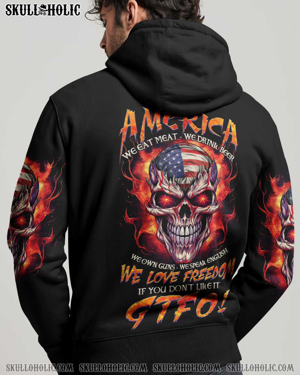 THIS IS AMERICA SKULL ALL OVER PRINT - TLTW1305233