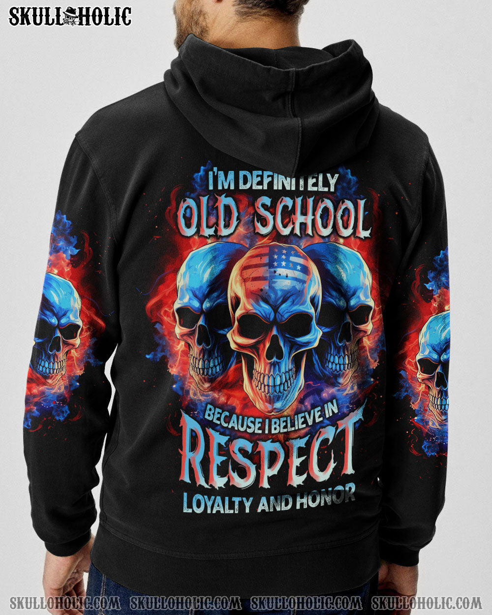 I BELIEVE IN RESPECT 3 SKULLS ALL OVER PRINT - TLNT1205233