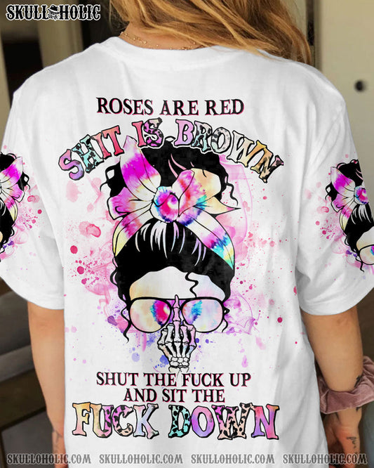 ROSES ARE RED S IS BROWN ALL OVER PRINT - YHHG0905231