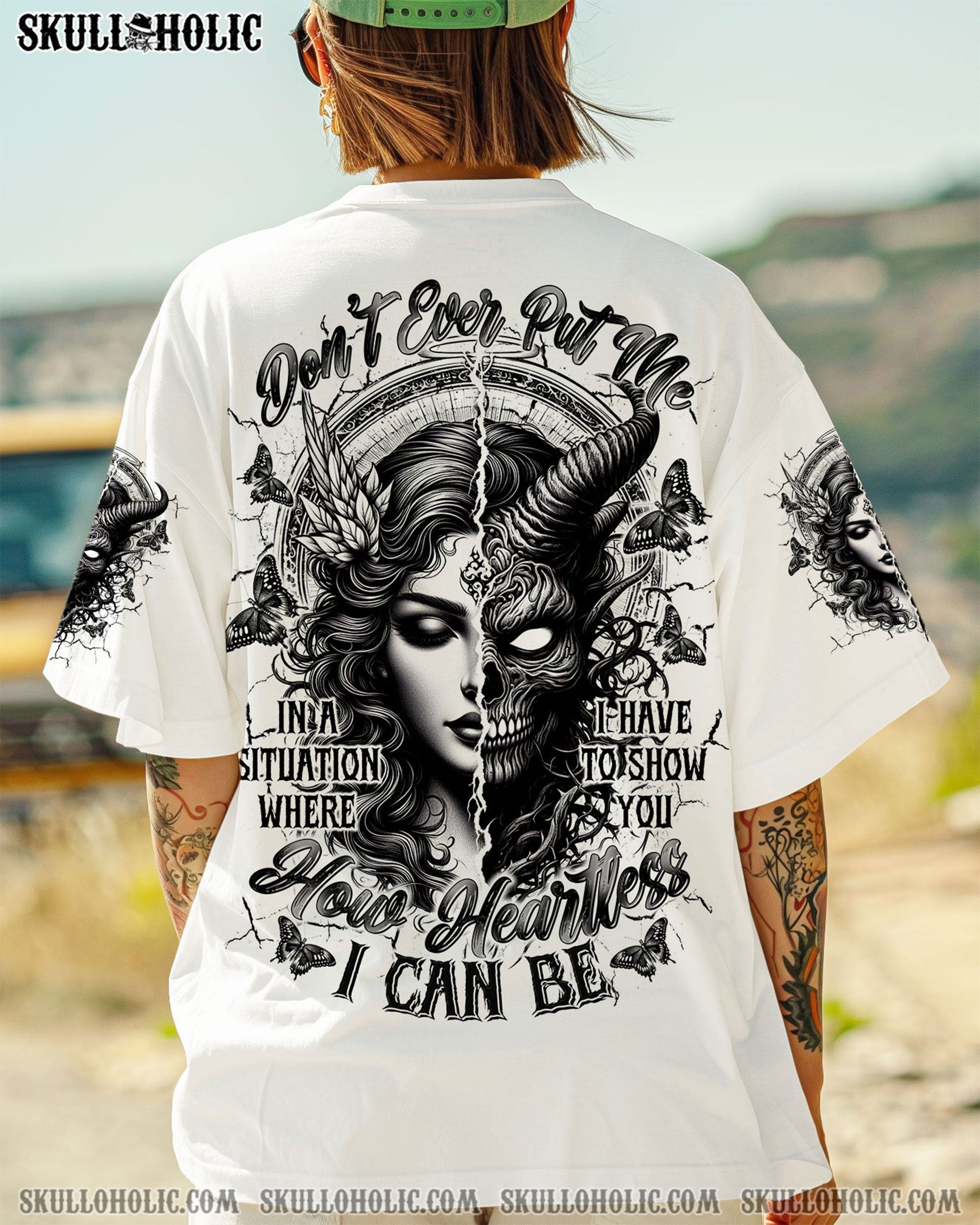 HOW HEARTLESS I CAN BE SKULL LADY DEMON ALL OVER PRINT -  TLTR1204251