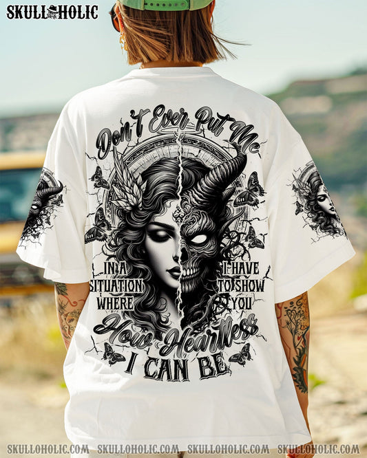 HOW HEARTLESS I CAN BE SKULL LADY DEMON ALL OVER PRINT -  TLTR1204251
