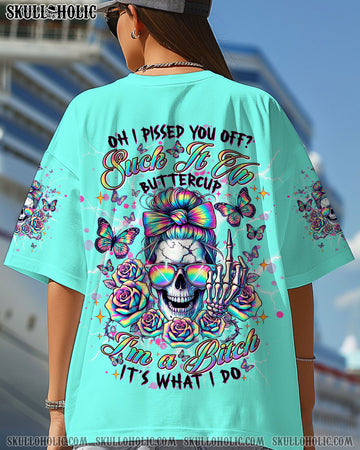 OH I PISS YOU OFF SKULL MESSY BUN ALL OVER PRINT - TLNT1704251