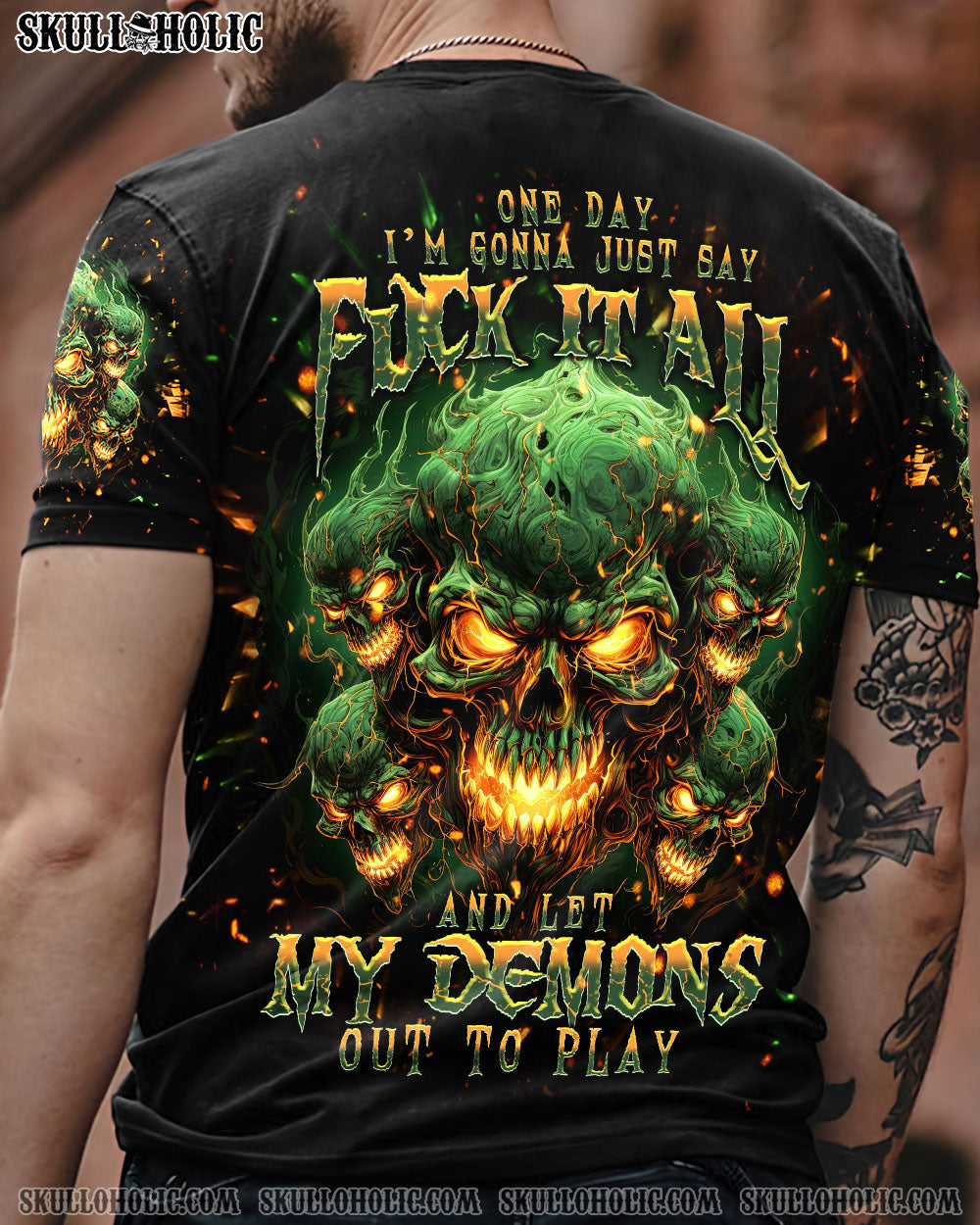 ONE DAY I'M GONNA JUST SAY SKULL ALL OVER PRINT - TLNT0603243