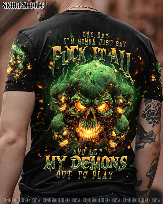 ONE DAY I'M GONNA JUST SAY SKULL ALL OVER PRINT - TLNT0603243