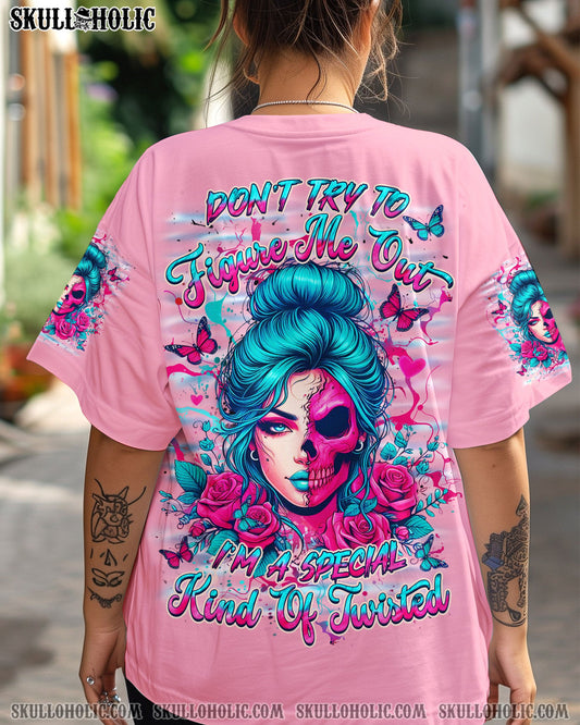 DON'T TRY TO FIGURE ME OUT SKULL ALL OVER PRINT - YHHN3103254