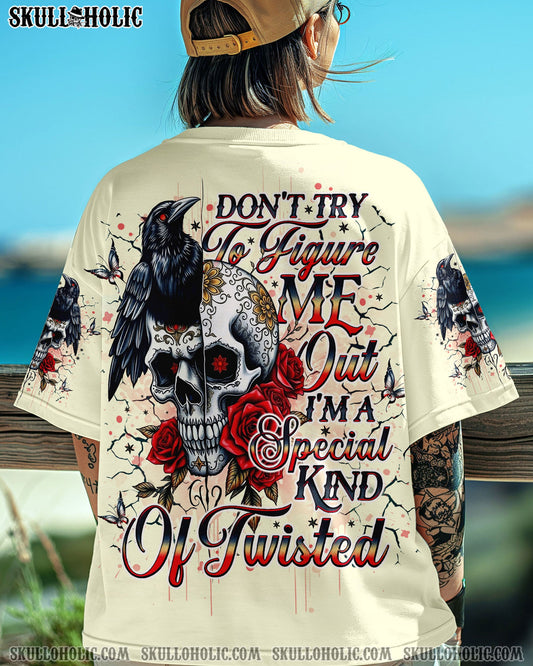 DON'T TRY TO FIGURE ME OUT SKULL ALL OVER PRINT   - TLNO1004252