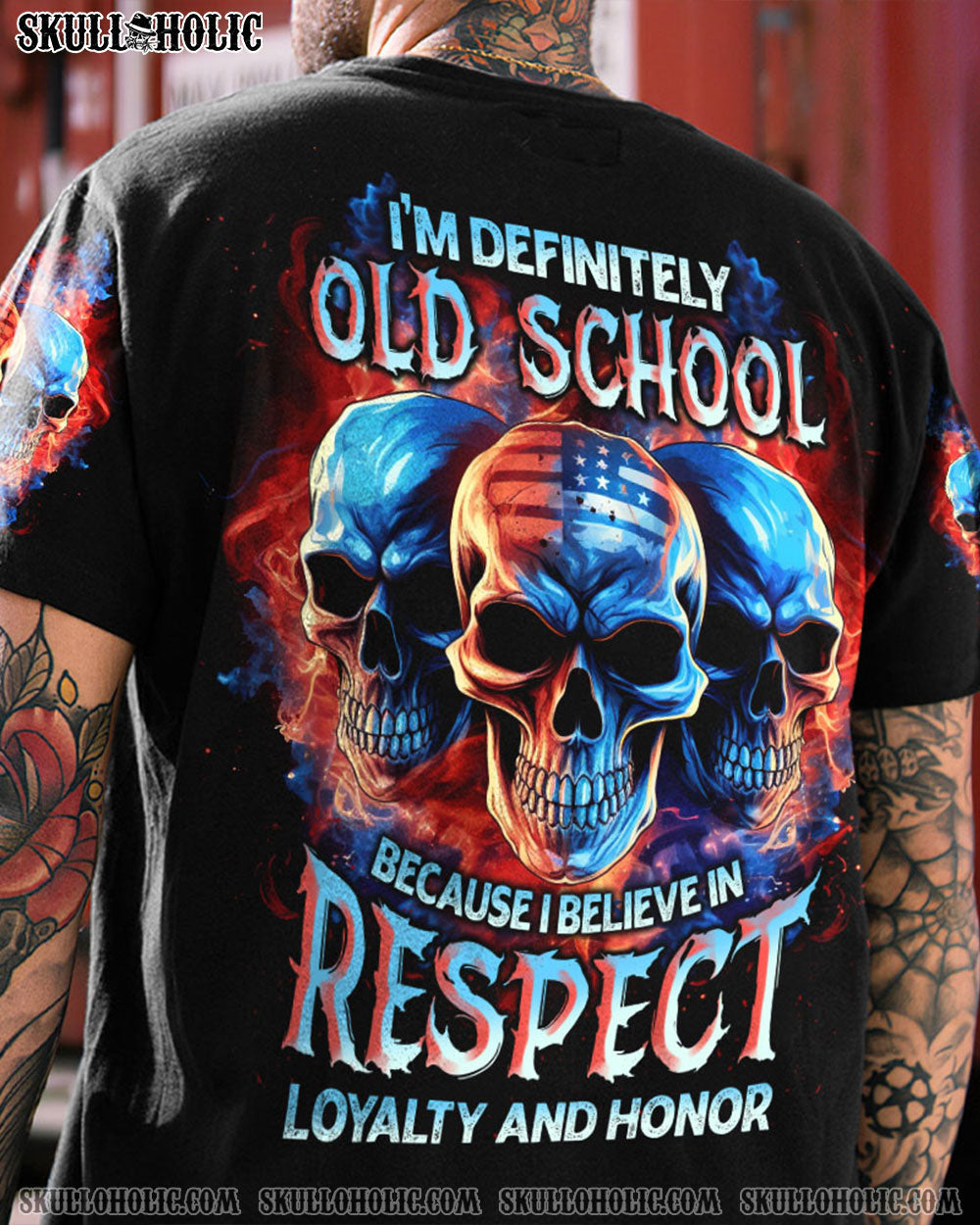 I BELIEVE IN RESPECT 3 SKULLS ALL OVER PRINT - TLNT1205233