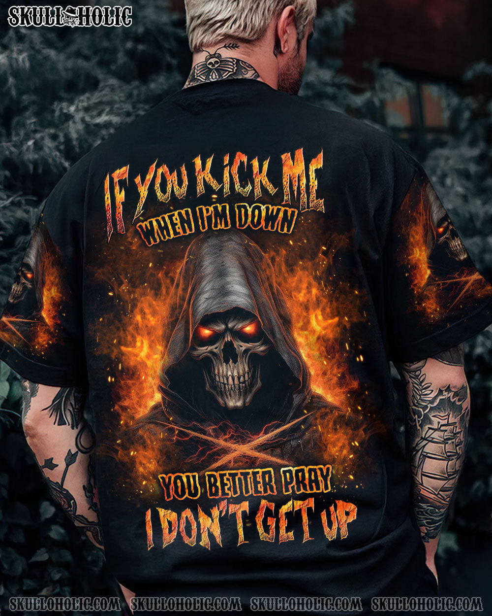 IF YOU KICK ME WHEN I'M DOWN ALL OVER PRINT - YHLN230624